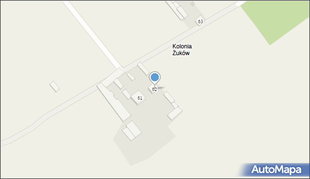 Żuków, Żuków, 62, mapa Żuków