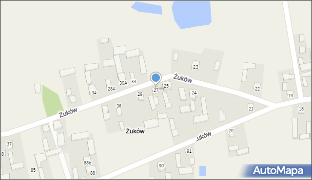 Żuków, Żuków, 27, mapa Żuków