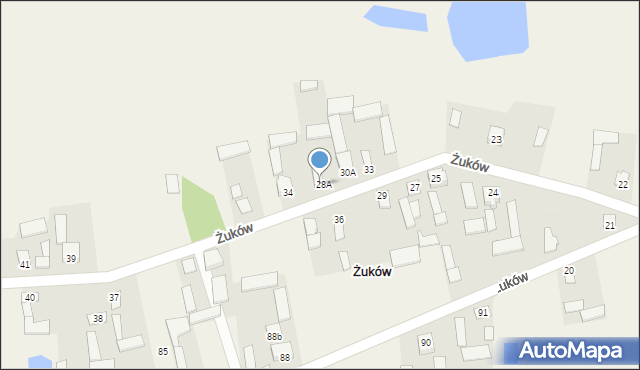 Żuków, Żuków, 30, mapa Żuków