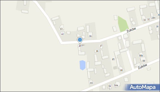 Żuków, Żuków, 40, mapa Żuków
