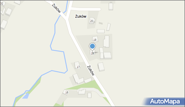 Żuków, Żuków, 18, mapa Żuków