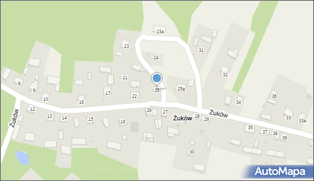 Żuków, Żuków, 25, mapa Żuków