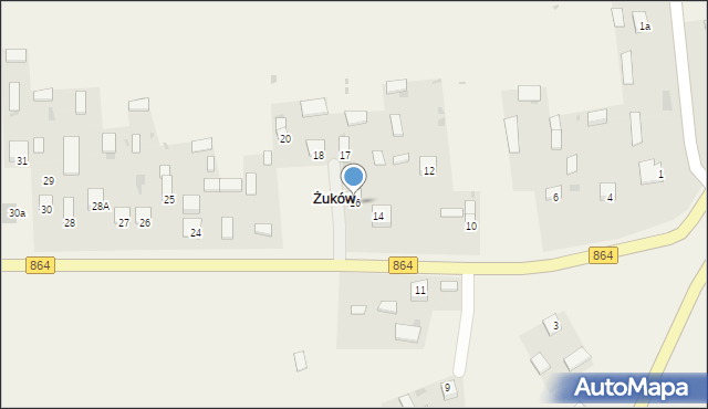 Żuków, Żuków, 16, mapa Żuków