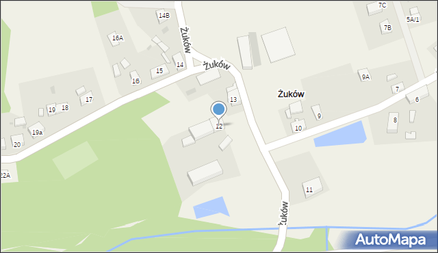 Żuków, Żuków, 12, mapa Żuków