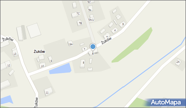 Żuków, Żuków, 6, mapa Żuków