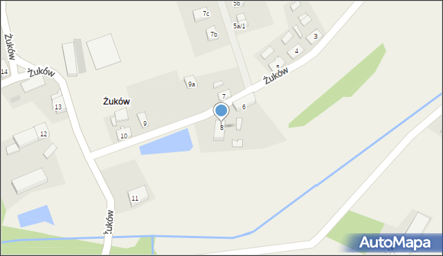 Żuków, Żuków, 8, mapa Żuków