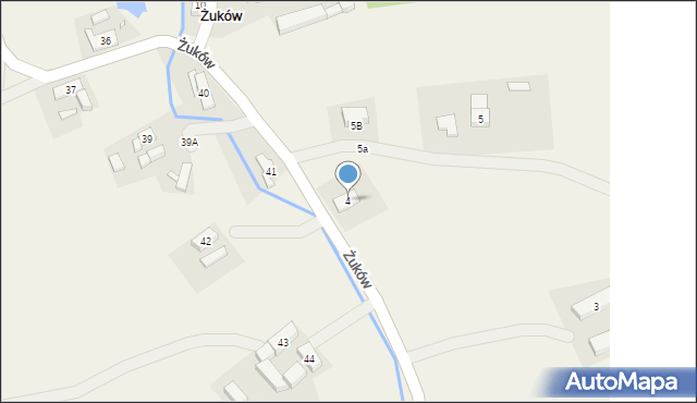 Żuków, Żuków, 4, mapa Żuków