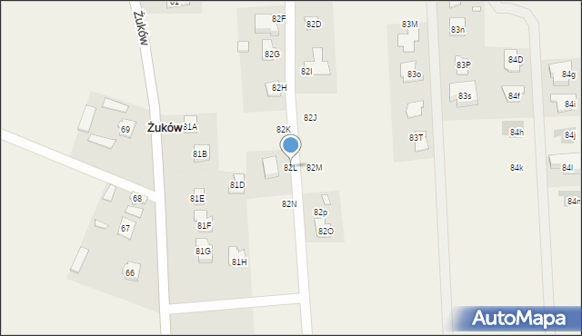 Żuków, Żuków, 82L, mapa Żuków