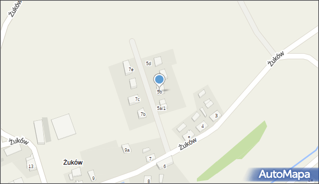 Żuków Leśniczówka, Żuków Leśniczówka, 5b, mapa Żuków Leśniczówka
