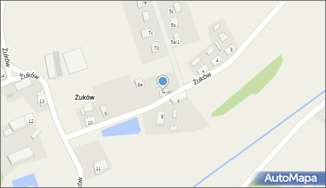 Żuków Leśniczówka, Żuków Leśniczówka, 7, mapa Żuków Leśniczówka