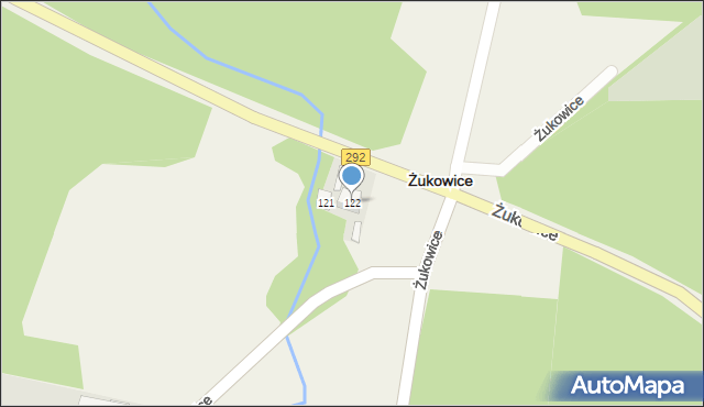 Żukowice, Żukowice, 122, mapa Żukowice