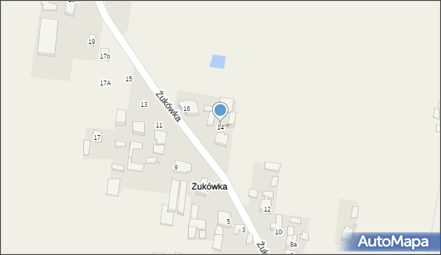 Żukówka, Żukówka, 14, mapa Żukówka