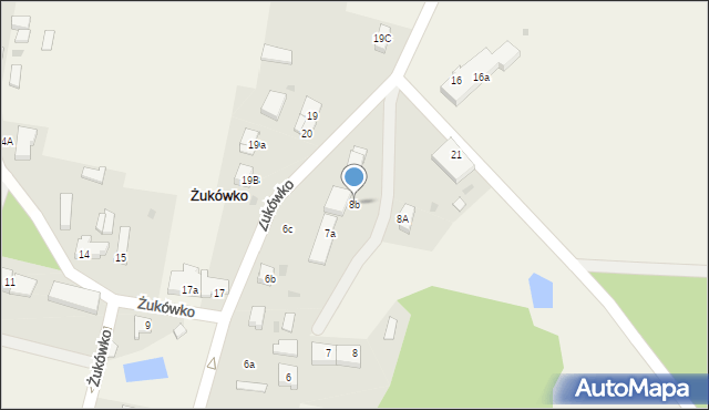 Żukówko, Żukówko, 8b, mapa Żukówko