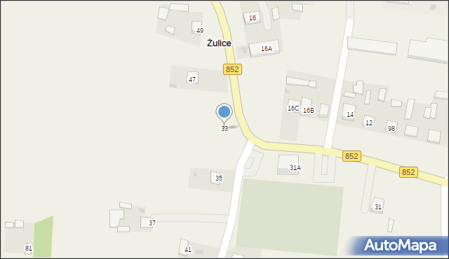 Żulice, Żulice, 33, mapa Żulice