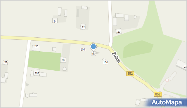 Żulice, Żulice, 53, mapa Żulice