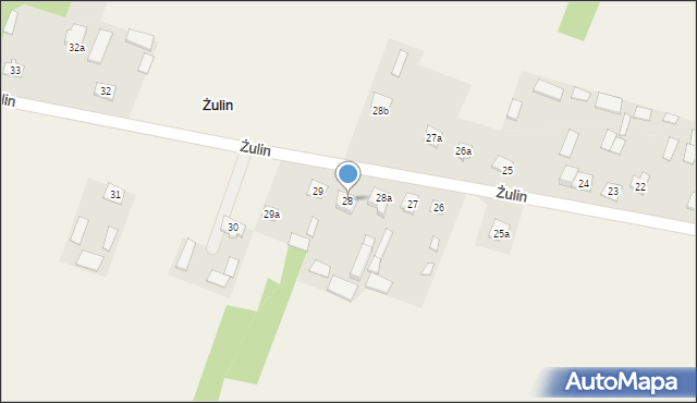 Żulin, Żulin, 28, mapa Żulin