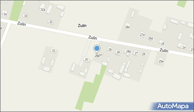 Żulin, Żulin, 29a, mapa Żulin