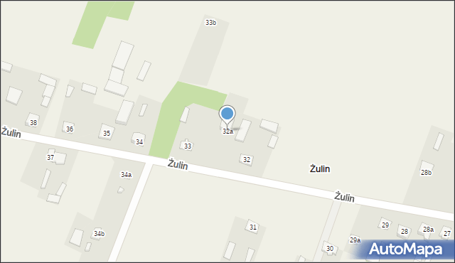 Żulin, Żulin, 32a, mapa Żulin