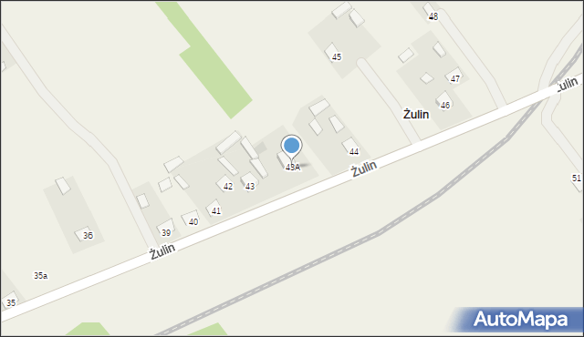 Żulin, Żulin, 43A, mapa Żulin