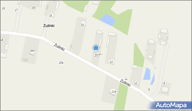 Żulinki, Żulinki, 13, mapa Żulinki