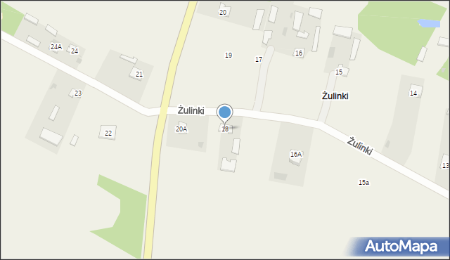 Żulinki, Żulinki, 18, mapa Żulinki