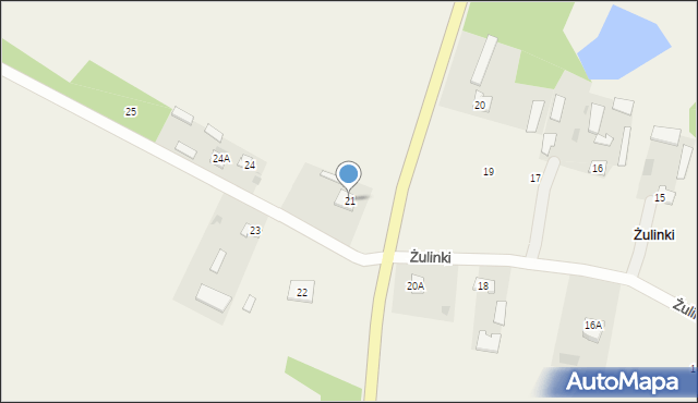 Żulinki, Żulinki, 21, mapa Żulinki