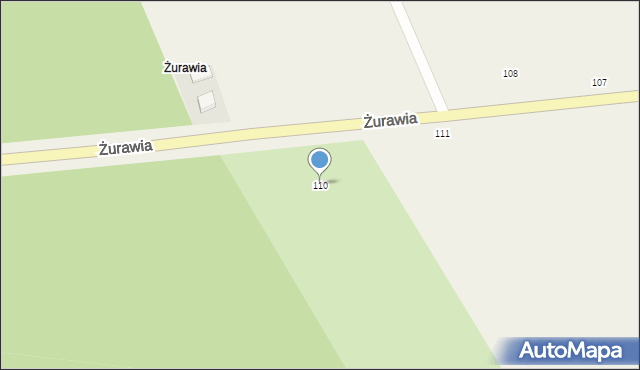 Żurawia, Żurawia, 110, mapa Żurawia