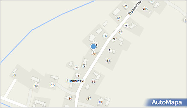 Żurawiczki, Żurawiczki, 70, mapa Żurawiczki