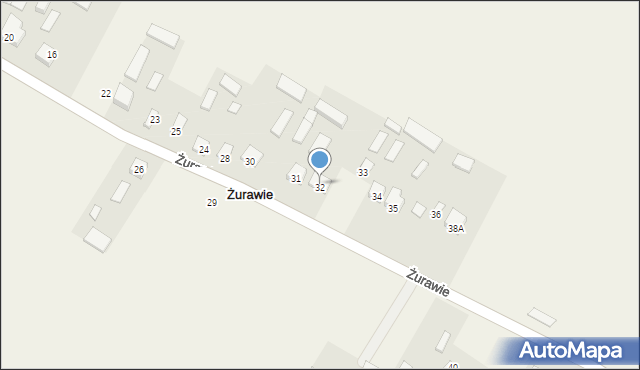 Żurawie, Żurawie, 28, mapa Żurawie