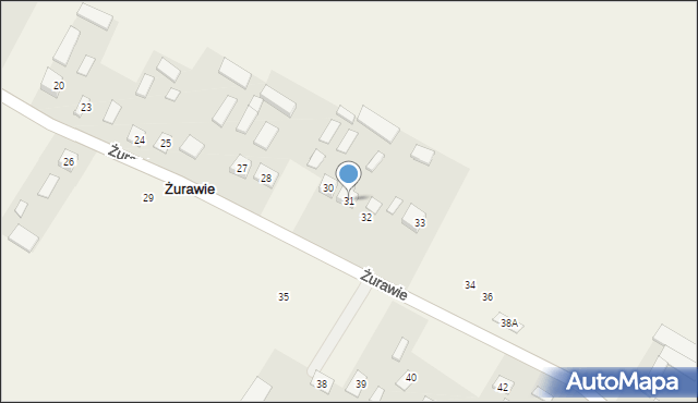 Żurawie, Żurawie, 31, mapa Żurawie