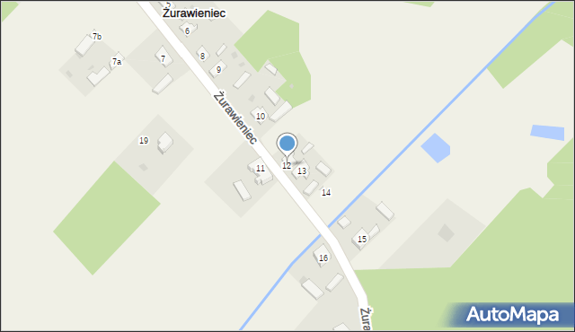 Żurawieniec, Żurawieniec, 12, mapa Żurawieniec