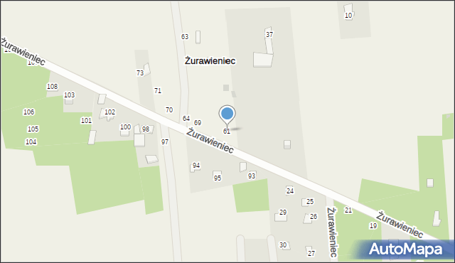 Żurawieniec, Żurawieniec, 61, mapa Żurawieniec