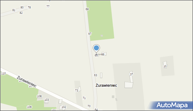 Żurawieniec, Żurawieniec, 65, mapa Żurawieniec