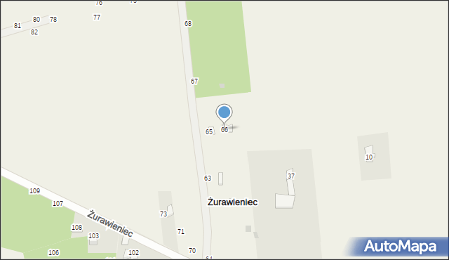 Żurawieniec, Żurawieniec, 66, mapa Żurawieniec