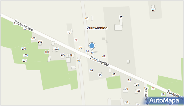 Żurawieniec, Żurawieniec, 69, mapa Żurawieniec