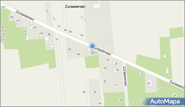 Żurawieniec, Żurawieniec, 93, mapa Żurawieniec