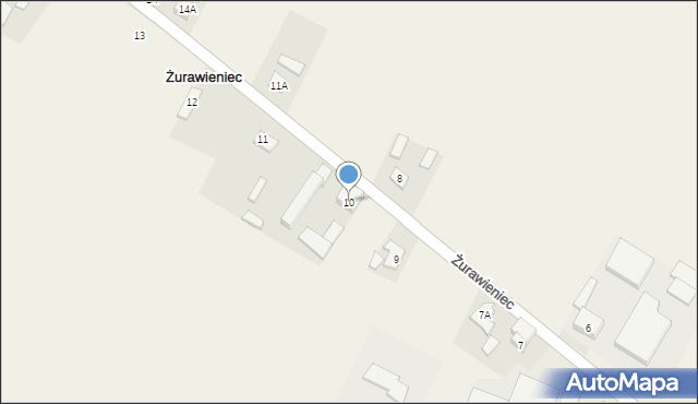 Żurawieniec, Żurawieniec, 10, mapa Żurawieniec