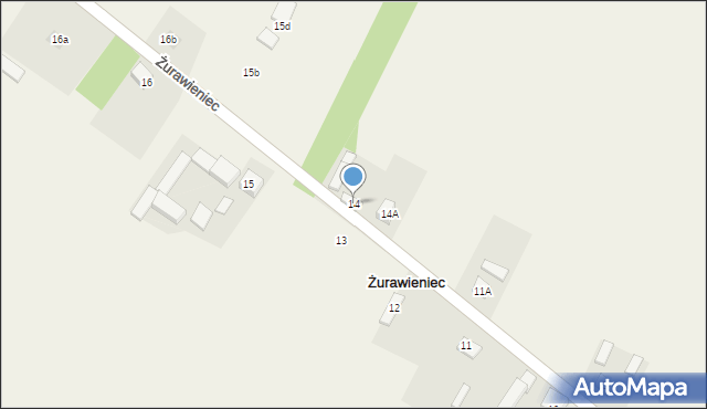 Żurawieniec, Żurawieniec, 14, mapa Żurawieniec