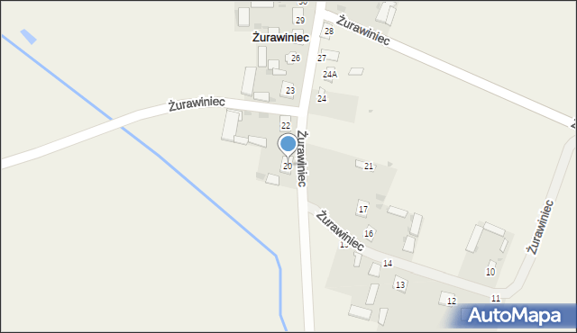 Żurawiniec, Żurawiniec, 20, mapa Żurawiniec