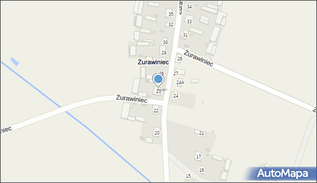 Żurawiniec, Żurawiniec, 23, mapa Żurawiniec