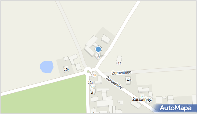 Żurawiniec, Żurawiniec, 11, mapa Żurawiniec