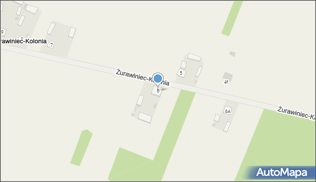 Żurawiniec-Kolonia, Żurawiniec-Kolonia, 6, mapa Żurawiniec-Kolonia