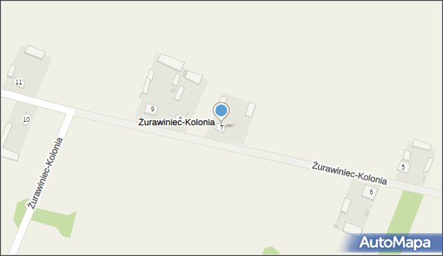 Żurawiniec-Kolonia, Żurawiniec-Kolonia, 7, mapa Żurawiniec-Kolonia