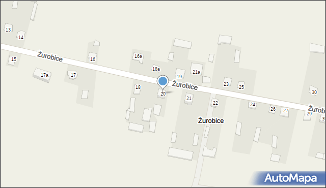 Żurobice, Żurobice, 20, mapa Żurobice