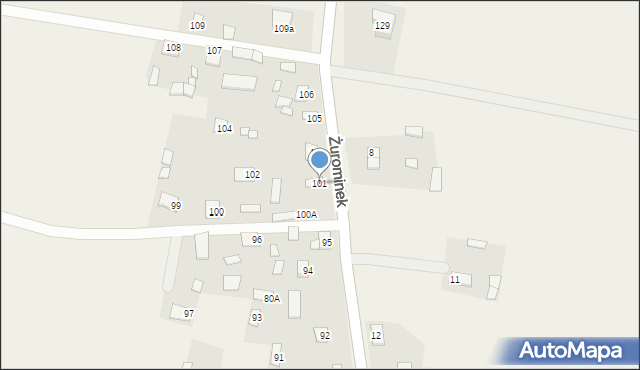 Żurominek, Żurominek, 101, mapa Żurominek