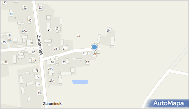 Żurominek, Żurominek, 20, mapa Żurominek