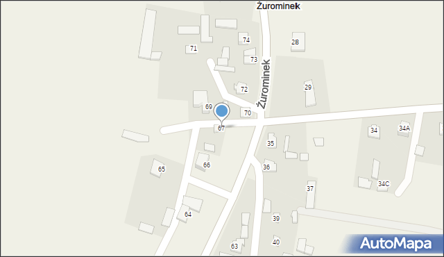 Żurominek, Żurominek, 67, mapa Żurominek