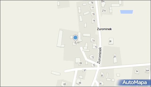 Żurominek, Żurominek, 71, mapa Żurominek