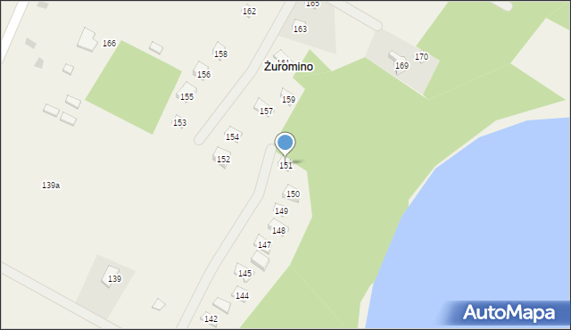 Żuromino, Żuromino, 151, mapa Żuromino