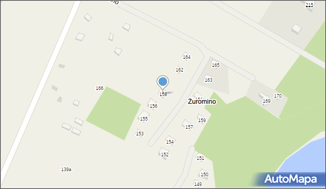 Żuromino, Żuromino, 158, mapa Żuromino